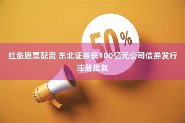红涨股票配资 东北证券获100亿元公司债券发行注册批复